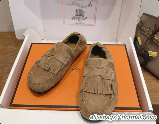Best Product Hermes Nod Loafer in Suede H091573 Light Brown 2026