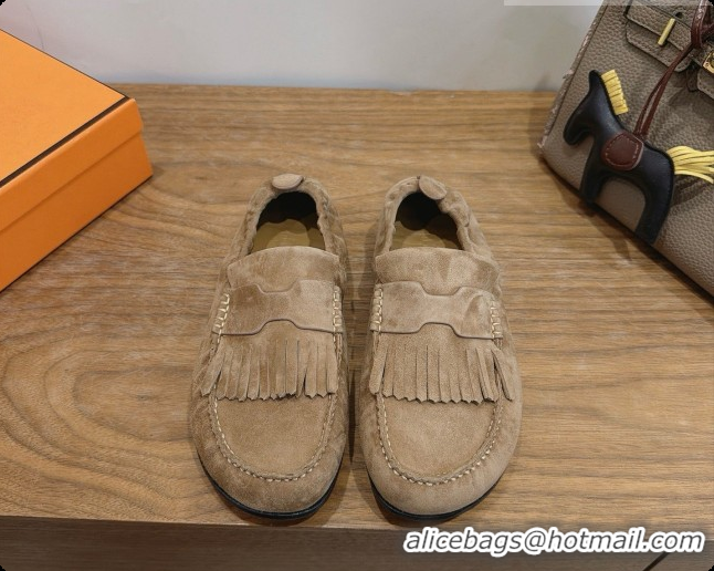 Best Product Hermes Nod Loafer in Suede H091573 Light Brown 2026
