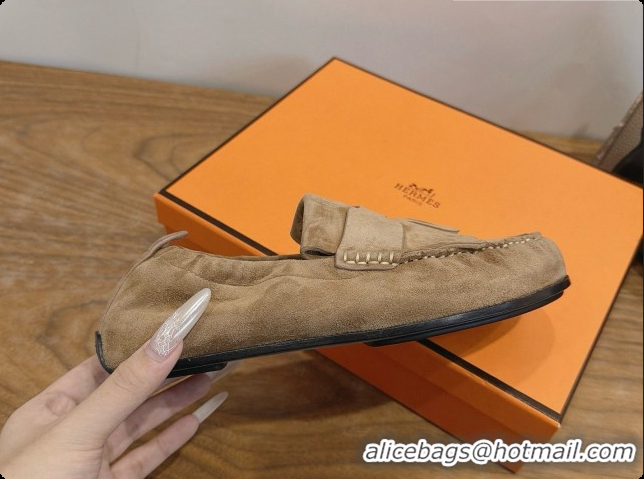 Best Product Hermes Nod Loafer in Suede H091573 Light Brown 2026