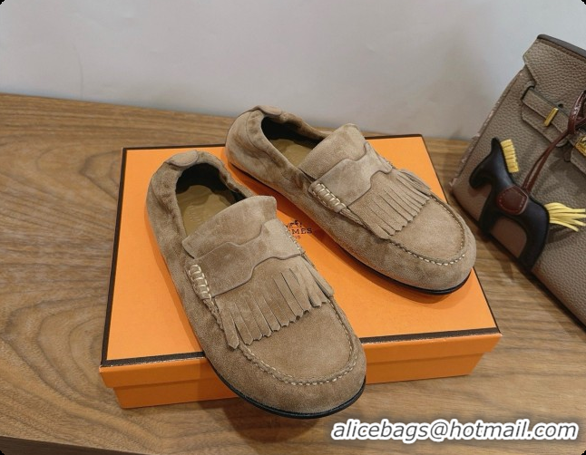 Best Product Hermes Nod Loafer in Suede H091573 Light Brown 2026