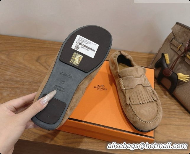 Best Product Hermes Nod Loafer in Suede H091573 Light Brown 2026
