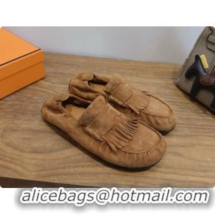Most Popular Hermes Nod Loafer in Suede H091575 Brown 2026
