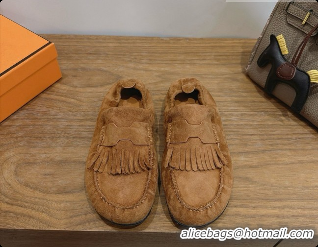 Most Popular Hermes Nod Loafer in Suede H091575 Brown 2026