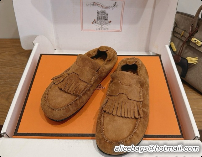 Most Popular Hermes Nod Loafer in Suede H091575 Brown 2026