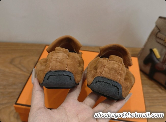 Most Popular Hermes Nod Loafer in Suede H091575 Brown 2026