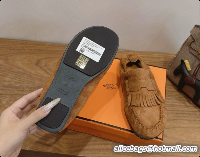 Most Popular Hermes Nod Loafer in Suede H091575 Brown 2026