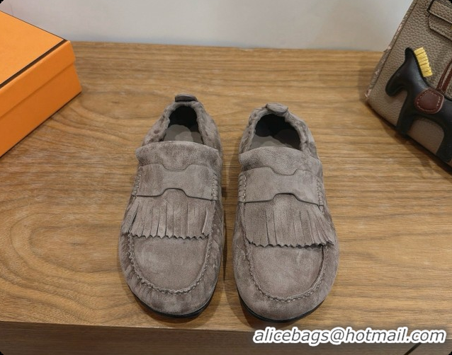 Buy New Cheap Hermes Nod Loafer in Suede H091576 Dark Grey 2026