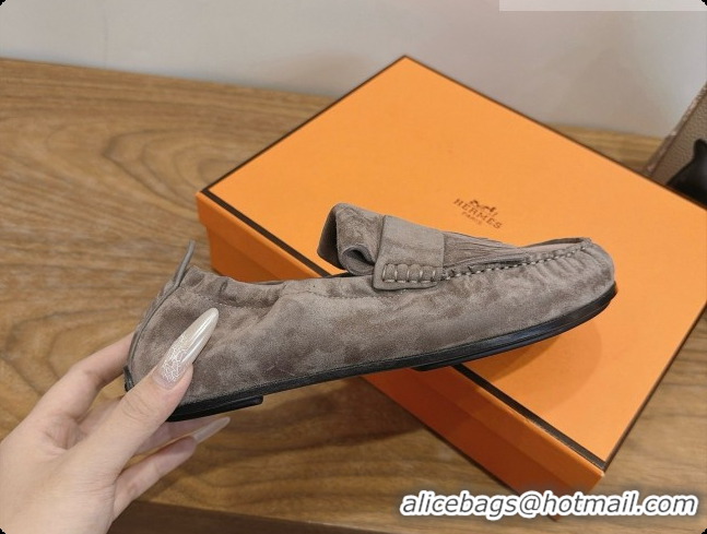 Buy New Cheap Hermes Nod Loafer in Suede H091576 Dark Grey 2026