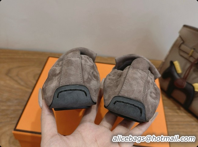 Buy New Cheap Hermes Nod Loafer in Suede H091576 Dark Grey 2026