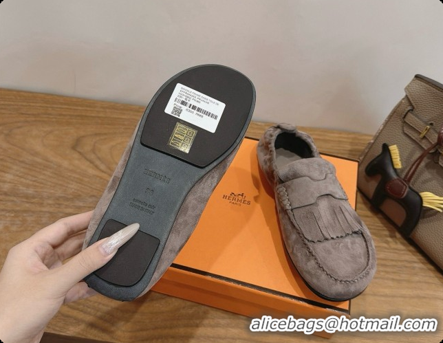 Buy New Cheap Hermes Nod Loafer in Suede H091576 Dark Grey 2026