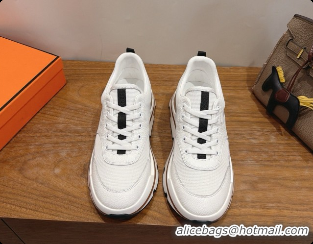 Shop Duplicate Hermes Men's Calfskin Sneakers H091578 White 2026