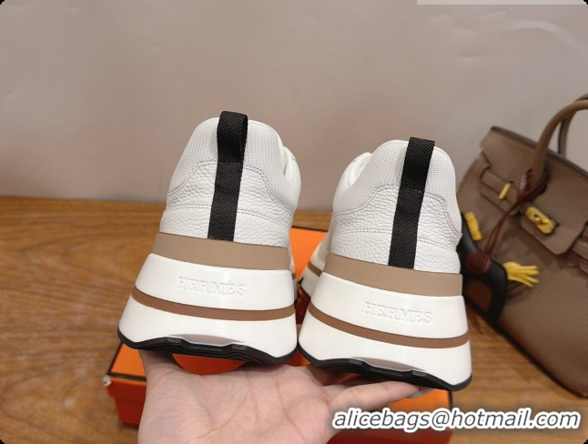 Shop Duplicate Hermes Men's Calfskin Sneakers H091578 White 2026