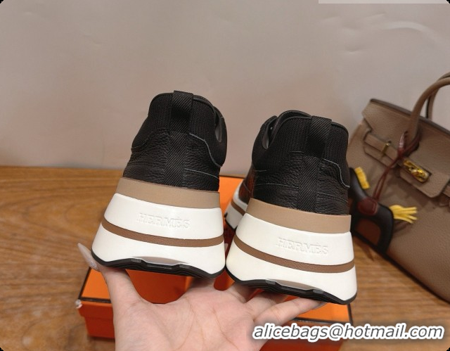 Charming Hermes Men's Suede Sneakers H091579 Black 2026