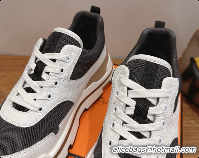 Top Design Hermes Men's Calfskin Sneakers H091606 White/Grey 2026