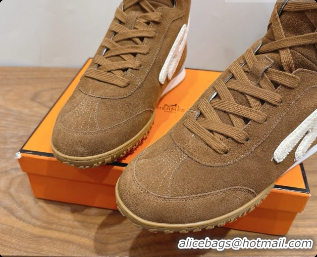 Classic Hot Hermes Sneaker Boots in Suede H091613 Brown 2026
