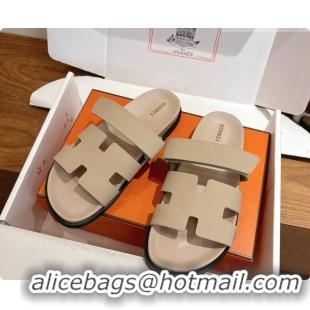 Low Price Hermes Chypre Flat Sandals in Smooth Calfskin H091616 Beige 2026