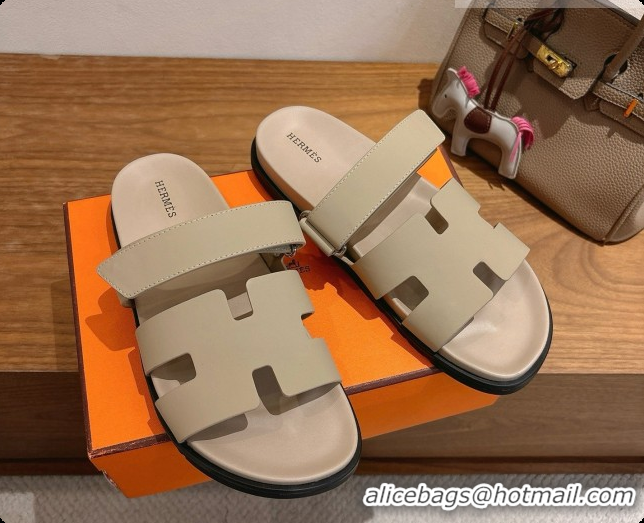 Low Price Hermes Chypre Flat Sandals in Smooth Calfskin H091616 Beige 2026
