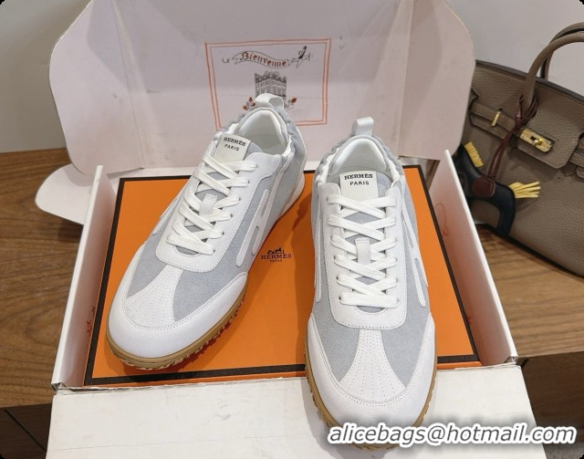 Best Price Hermes Jet Sneaker in Suede H091620 White 2026