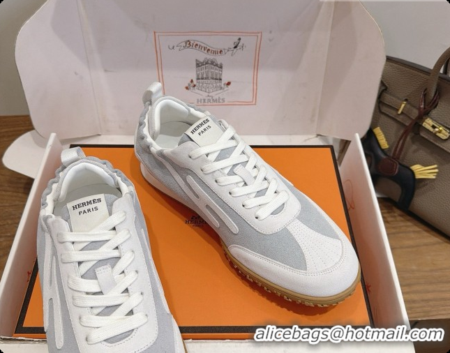 Best Price Hermes Jet Sneaker in Suede H091620 White 2026