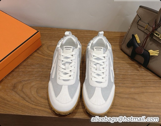 Best Price Hermes Jet Sneaker in Suede H091620 White 2026