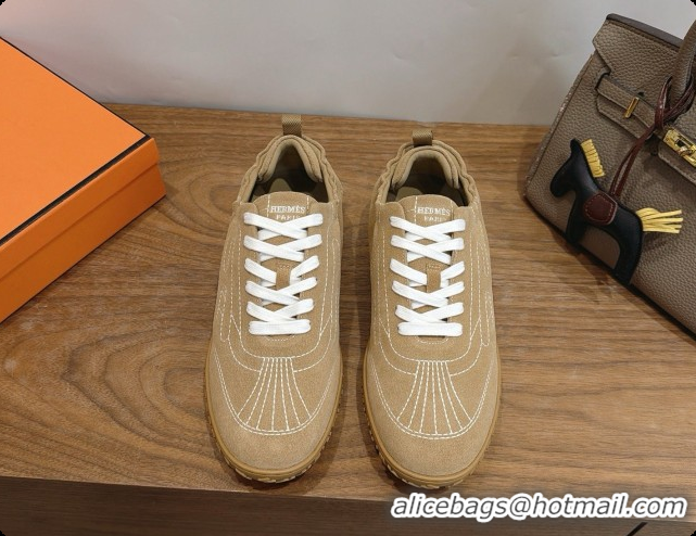 Top Grade Hermes Jet Sneaker in Suede H091621 Brown 2026