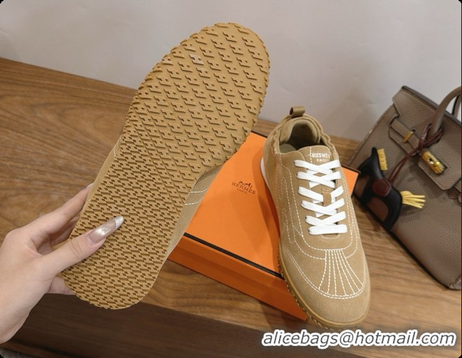Top Grade Hermes Jet Sneaker in Suede H091621 Brown 2026