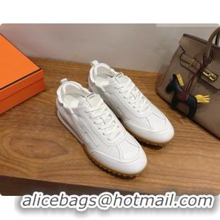 Charming Hermes Jet Sneaker in Calfskin H091627 White 2026