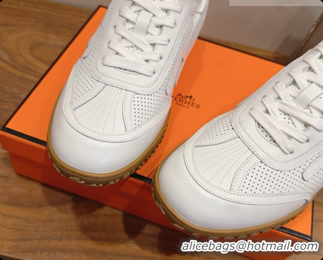 Charming Hermes Jet Sneaker in Calfskin H091627 White 2026