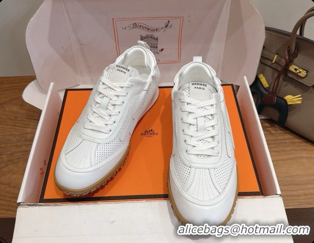 Charming Hermes Jet Sneaker in Calfskin H091627 White 2026