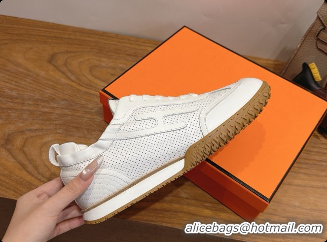 Charming Hermes Jet Sneaker in Calfskin H091627 White 2026