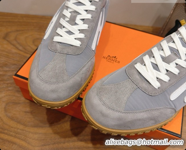 Most Popular Hermes Jet Sneaker in Suede & Fabric H091628 Grey 2026
