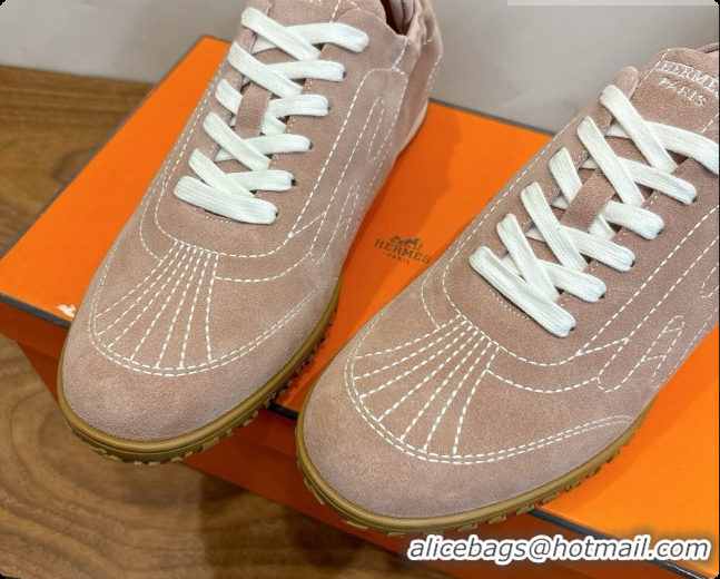 Top Design Hermes Jet Sneaker in Suede H091629 Nude Pink 2026