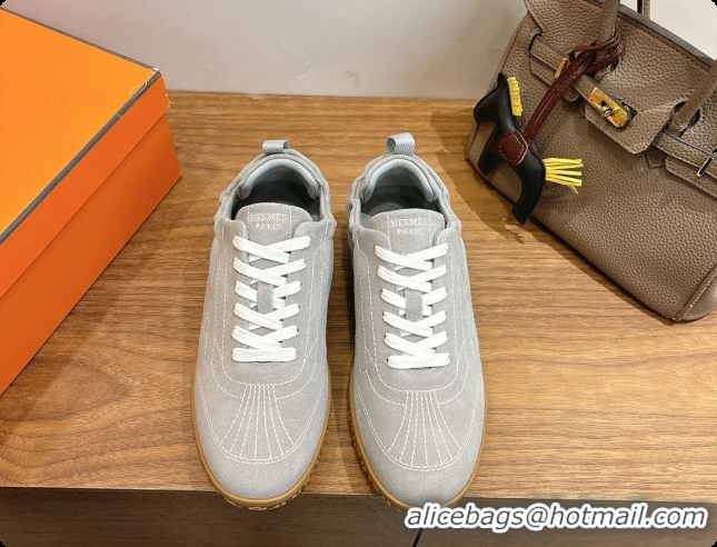 Luxury Cheap Hermes Jet Sneaker in Suede H091632 Grey 2026
