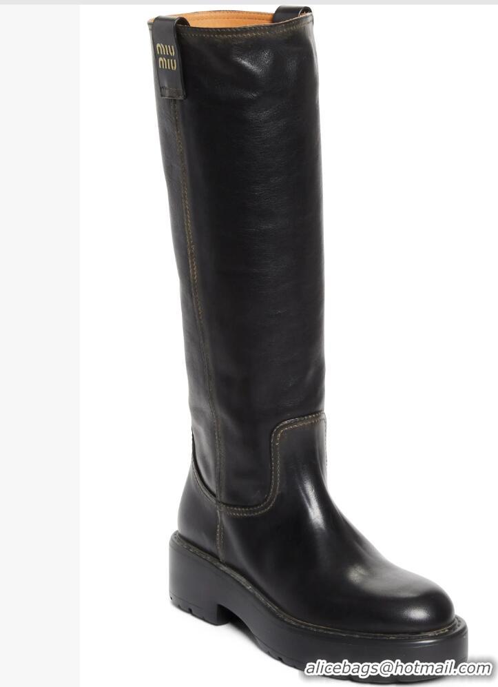 ​Reasonable Price Miu Miu Knee High Boots For Womens M5698 Black