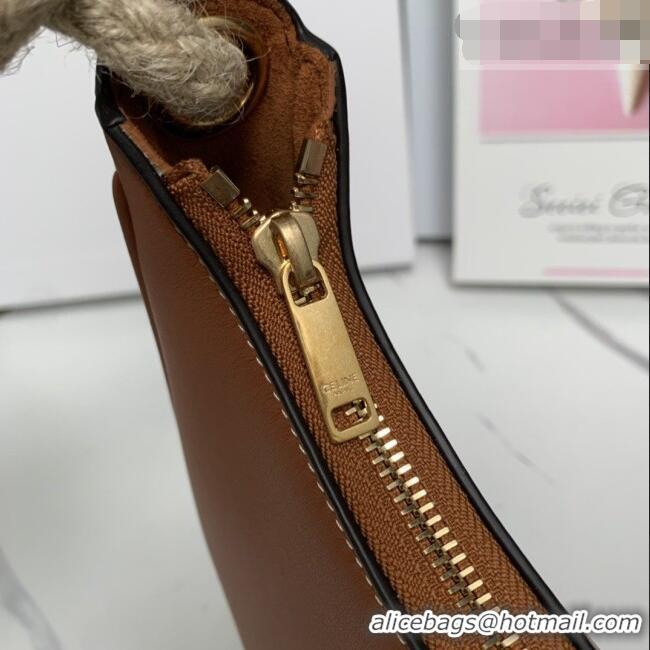 Buy Inexpensive Celine Medium Strap Ava Bag with Rope in Brown Calfskin 199588 2026