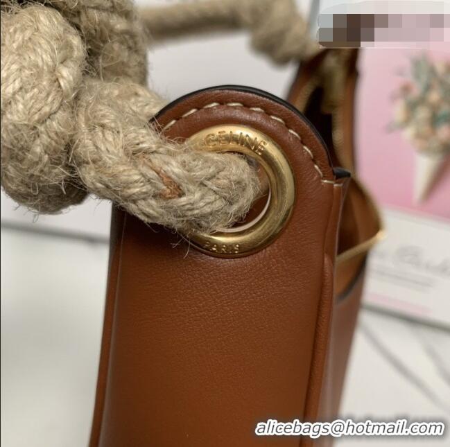 Buy Inexpensive Celine Medium Strap Ava Bag with Rope in Brown Calfskin 199588 2026