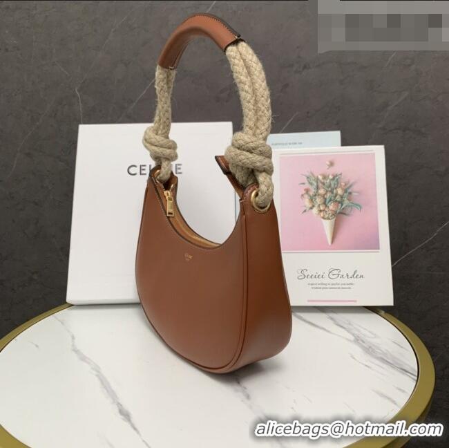 Buy Inexpensive Celine Medium Strap Ava Bag with Rope in Brown Calfskin 199588 2026