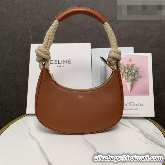 Buy Inexpensive Celine Medium Strap Ava Bag with Rope in Brown Calfskin 199588 2026