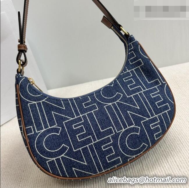 New Promotional Celine Ava Hobo bag in CELINE 193952 Denim Blue 2026