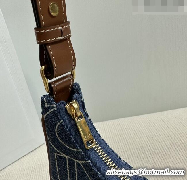 New Promotional Celine Ava Hobo bag in CELINE 193952 Denim Blue 2026