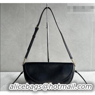Top Design Celine Halfmoon Soft Triomphe Small Bag in Supple Shiny Lambskin 103778 Black 2026