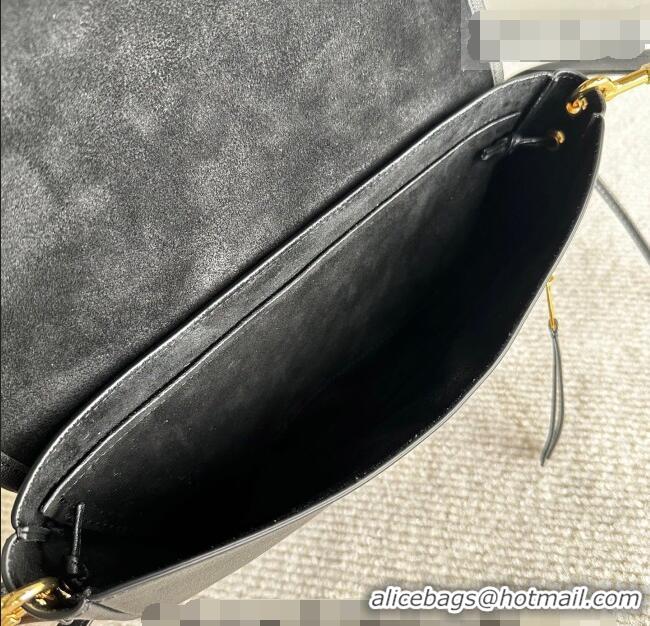 Top Design Celine Halfmoon Soft Triomphe Small Bag in Supple Shiny Lambskin 103778 Black 2026