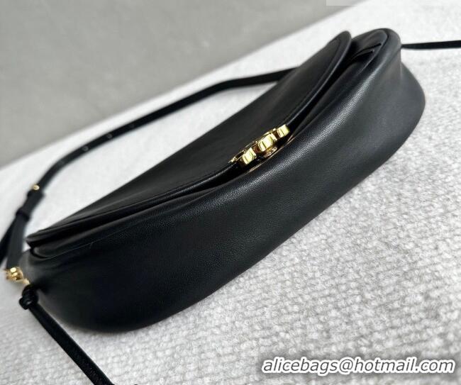 Top Design Celine Halfmoon Soft Triomphe Small Bag in Supple Shiny Lambskin 103778 Black 2026
