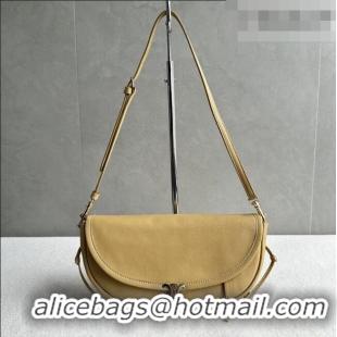 Discount Celine Halfmoon Soft Triomphe Small Bag in Supple Shiny Lambskin 103778 Sand Yellow 2026