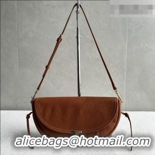 Well Crafted Celine Halfmoon Soft Triomphe Small Bag in Supple Shiny Lambskin 103778 Tan Brown 2026