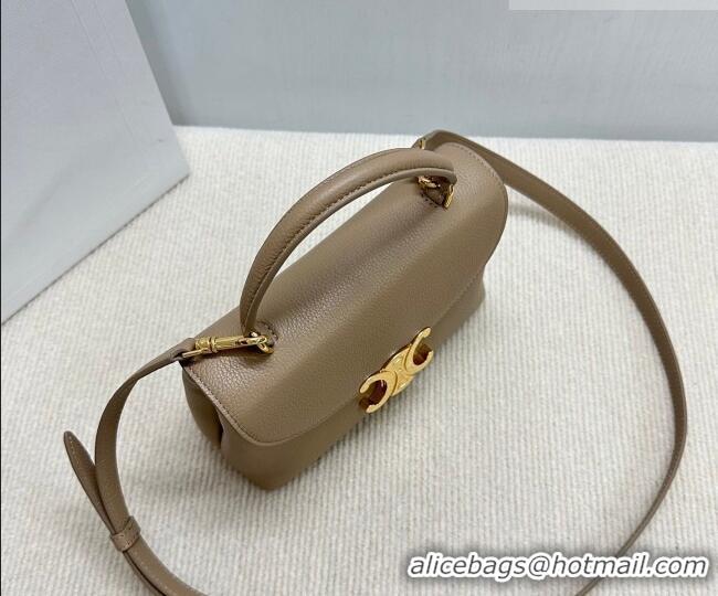 Inexpensive Celine Teen Nino Bag in Grained Supple Calfskin 118113 Smoked Brown 2026