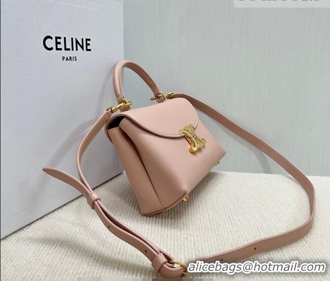 Trendy Design Celine Teen Nino Bag in Supple Calfskin Leather Soft 118113 Peach Pink 2026