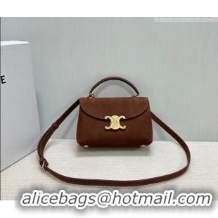 Discount Price Celine Teen Nino Bag in Suede 118113 Chestnut Brown 2026