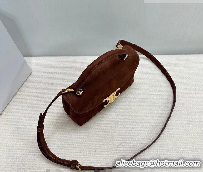 Discount Price Celine Teen Nino Bag in Suede 118113 Chestnut Brown 2026
