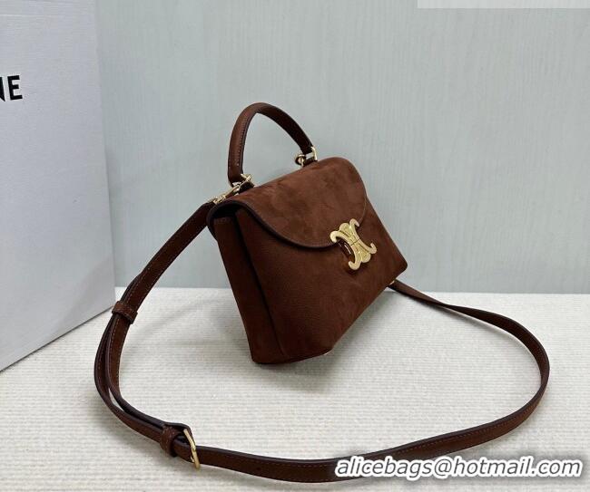 Discount Price Celine Teen Nino Bag in Suede 118113 Chestnut Brown 2026